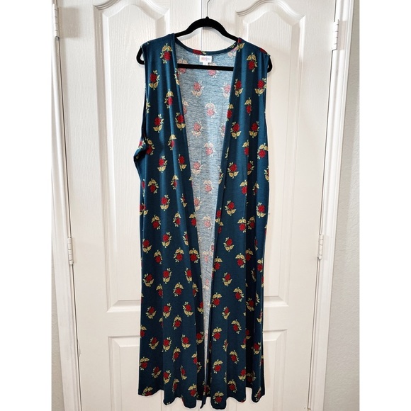 LuLaRoe woman’s coverup Joy XL floral side slits - Picture 1 of 12